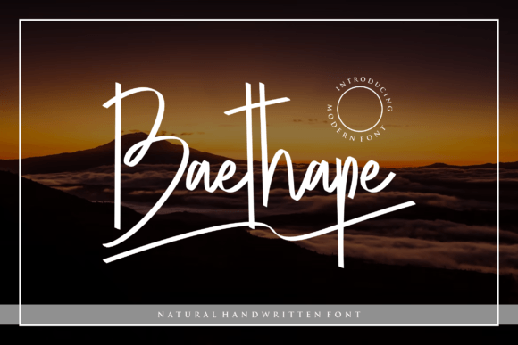 Baethape: A Bold Script Typeface for Modern Editorial Design