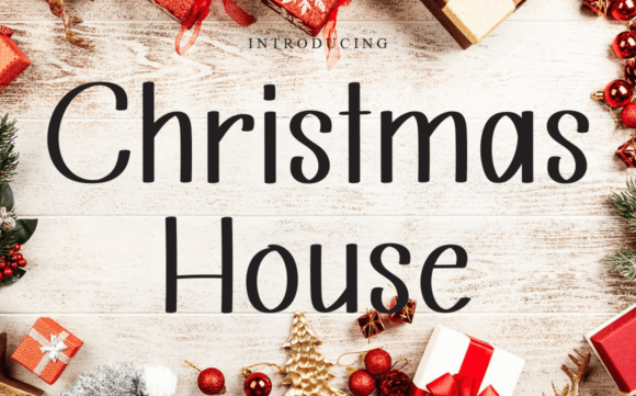 Christmas House: The Handwritten Typeface for Cozy Editorial Design