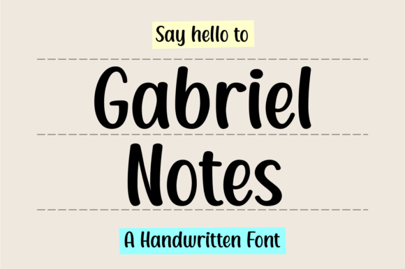 Gabriel Notes: A Playful Typeface for Modern Editorial Design