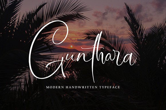 Gunthara: A Stylish Script Font for Modern Web Design