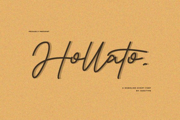 Hollato: A Modern Script Typeface for Editorial and Brand Identity