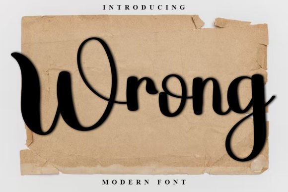 Wrong: A Fresh Script Font for Creative Branding